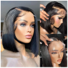 12 & 14-Inch Bob Lace Front Wig Human Hair Straight - 13x4 Lace Wig, 180% Density