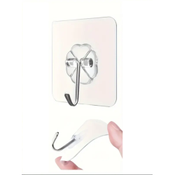 Transparent Self-Adhesive Wall Hook (6cm x 6cm)