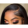 14-Inch Bob Wig Human Hair - 13x4 Lace Wig, Pre-Plugged, 180% Density