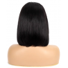 14-Inch Bob Wig Human Hair - 13x4 Lace Wig, Pre-Plugged, 180% Density