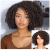 12-Inch Ombre Brown Curly Bob - 200% Density