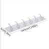 Transparent Adhesive Hook Stand with 6 Hooks (34.5cm x 6cm)