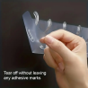 Transparent Adhesive Hook Stand with 6 Hooks (34.5cm x 6cm)