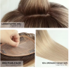 Honey Blonde Silk Base Hair Topper with Bangs - 100% Remy Human Hair