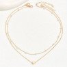 Delicate Heart Pendant Faux Pearl Clavicle Necklace