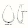 Elegant Stainless Steel Teardrop Hoop Earrings