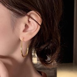 Minimalist Water Drop Hoop Earrings