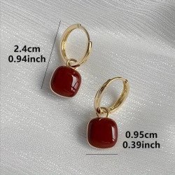 Scarlet Pendant Vintage Drop Earrings