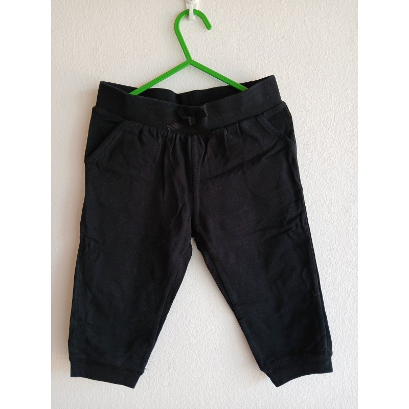 Plain Black Kids Pants (Bow Strip) - 104cm