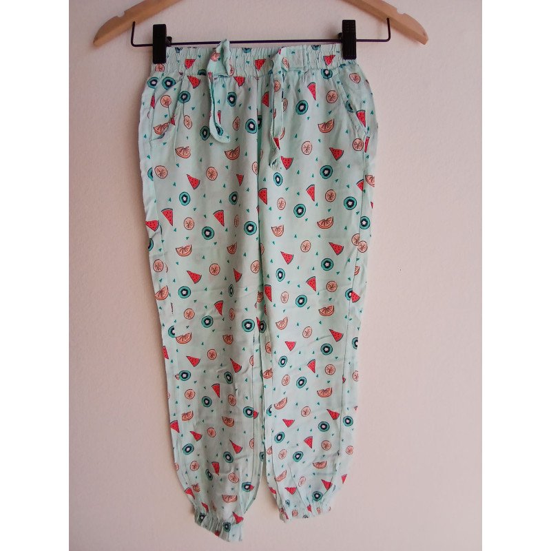 Watermelon & Kiwi Print on Kids Loose Fitted Pants - 122cm