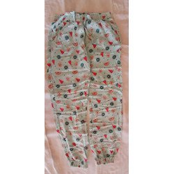 Watermelon & Kiwi Print on Kids Loose Fitted Pants - 122cm