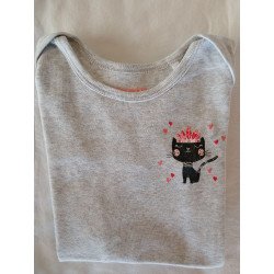 Cat Print Long Sleeve Bodysuit - 86/92cm