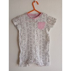 Cat Pattern Bodysuit - 86/92cm