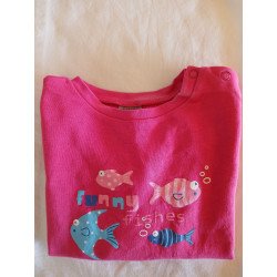 Funny Fishes Long Sleeve Top - 86/92cm