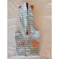 Striped Long Sleeve Top (Love) - 104cm