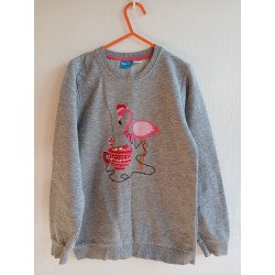 Christmas Themed Flamingo Childrens Crewneck - 122/128cm