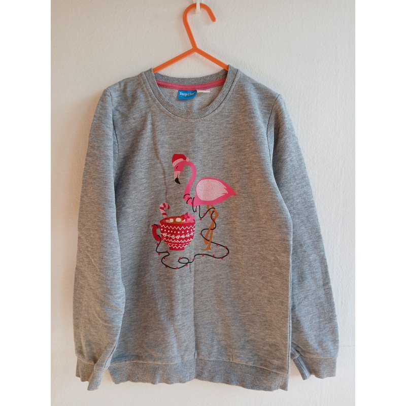 Christmas Themed Flamingo Childrens Crewneck - 122/128cm