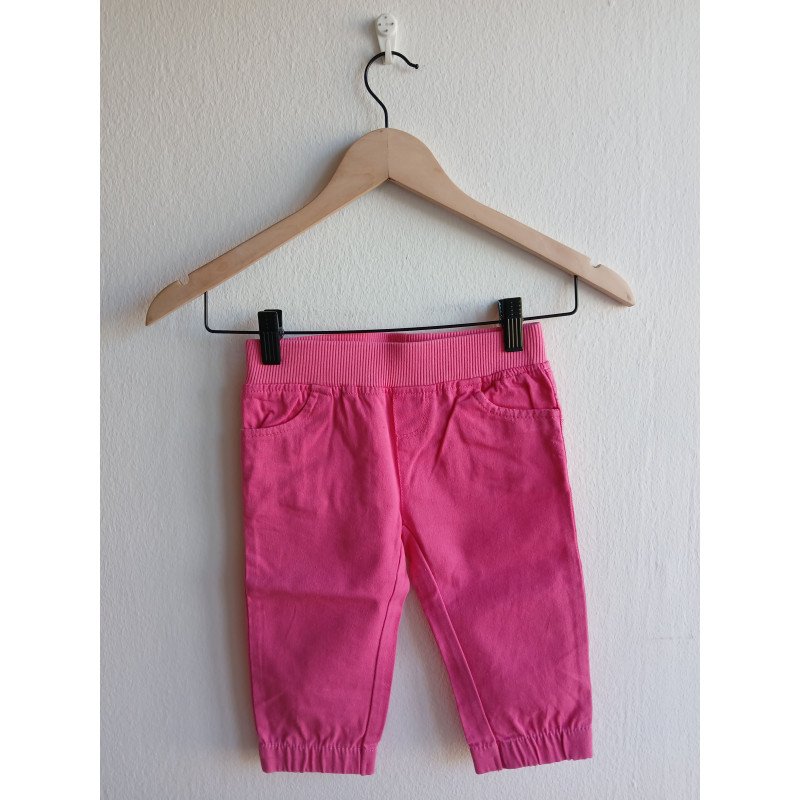 Kids Pink Elastic Denim Jeans - 92cm