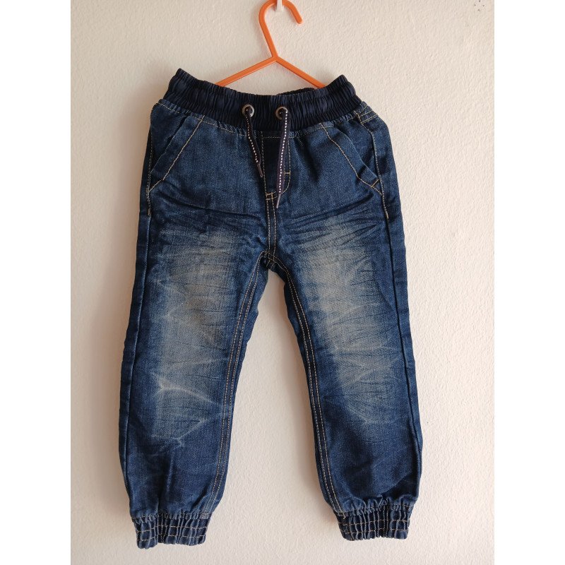 Drawstring Elastic Denim Jeans - 104cm