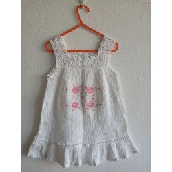 Flower Embroidery Dress - 92/98cm