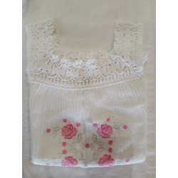 Flower Embroidery Dress - 92/98cm