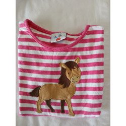 Striped With Horse Embroidery - 128cm