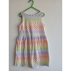 Checkered Colourful Dress - 122/128cm