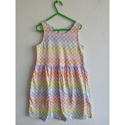 Checkered Colourful Dress - 122/128cm